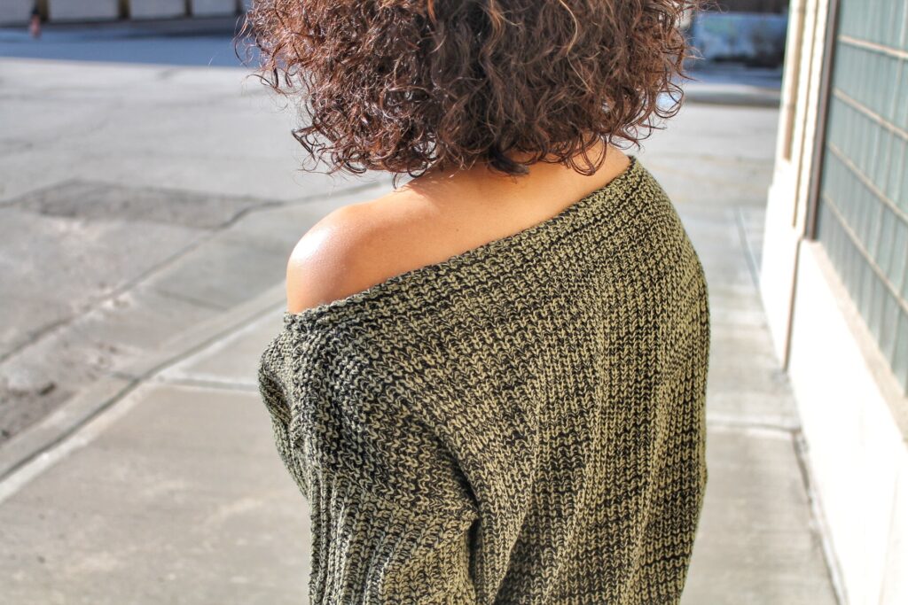 oversized off the shoulder sweater